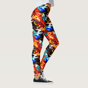 Personalized Vivid Colours Abstract Pattern Leggings