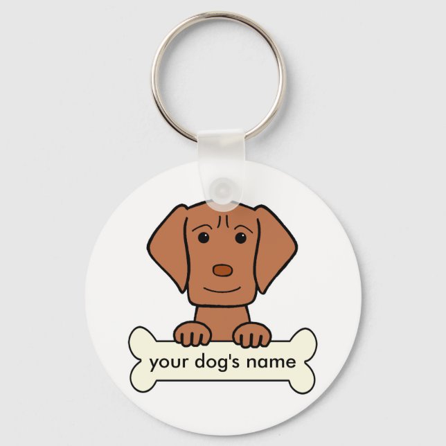 Personalized Vizsla Keychain (Front)