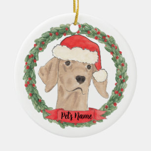 Personalized Vizsla Viszla Ceramic Ornament