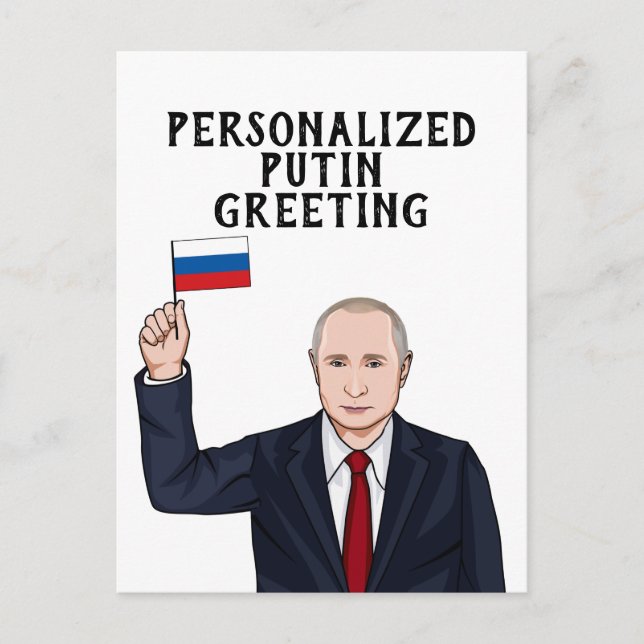 PERSONALIZED VLADIMIR PUTIN POSTCARD (Front)