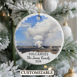 Personalized Volcanoes National Park Custom Hawaii Ceramic Ornament