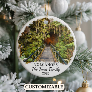 Personalized Volcanoes National Park Custom Hawaii Ceramic Ornament