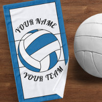 Personalized Volleyball Ball Blue & White Sports