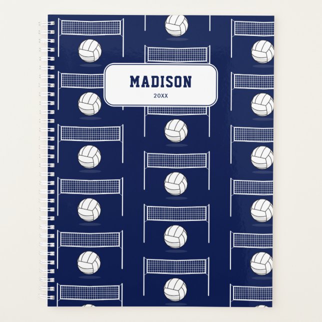 Personalized Volleyball Ball & Net Pattern Planner (Front)