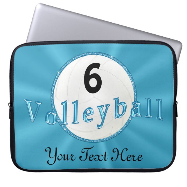 Personalized Volleyball Cases for Laptop Computers (Front)