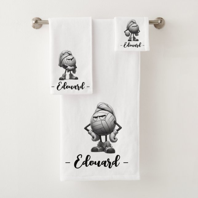 Personalized Volleyball Enthusiast Towel Set (Insitu)