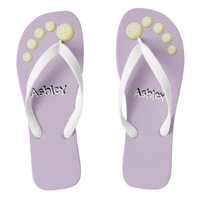 Personalized Volleyball Flip Flops (Footbed)