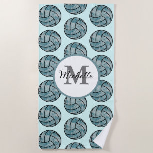 Personalized Volleyball,Gift For Volleyball Player Beach Towel