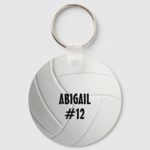 Personalized Volleyball Keychain