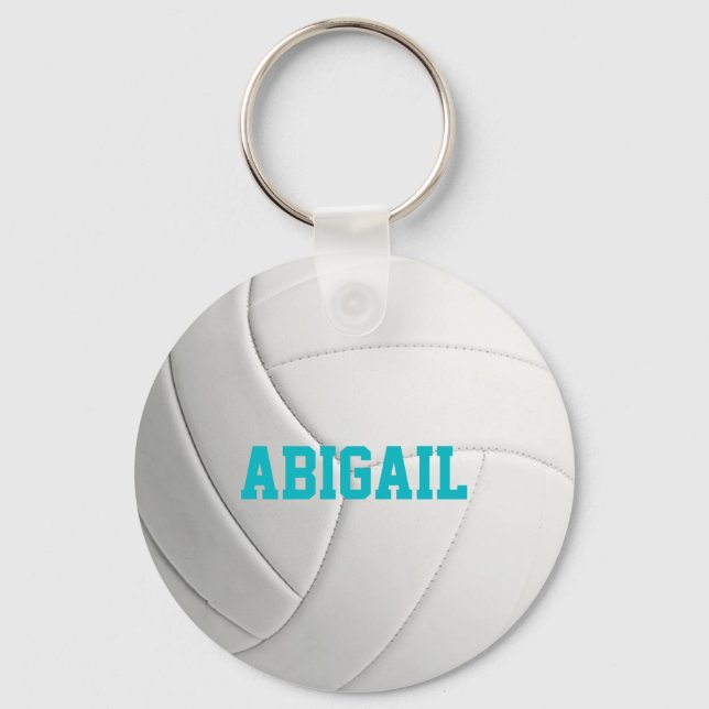 Personalized Volleyball Keychain (Front)