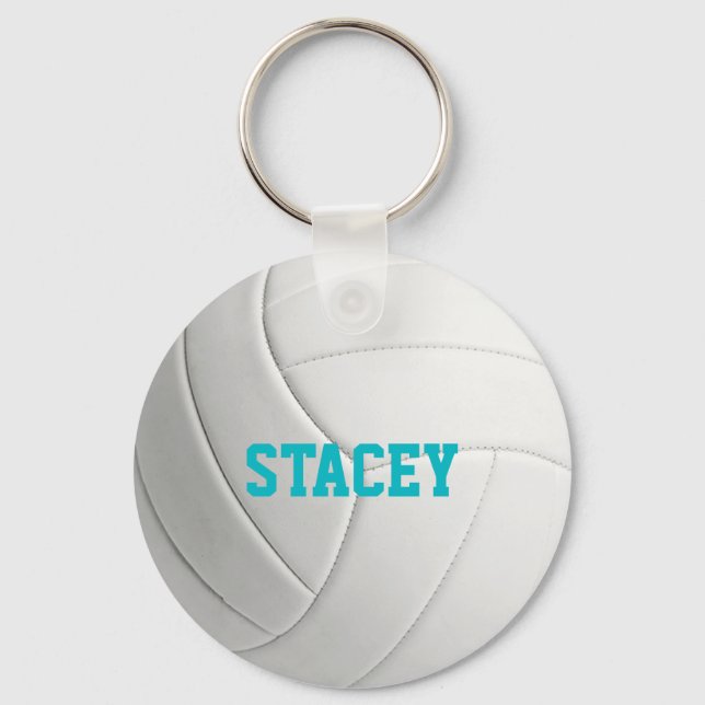 Personalized Volleyball Keychain (Front)