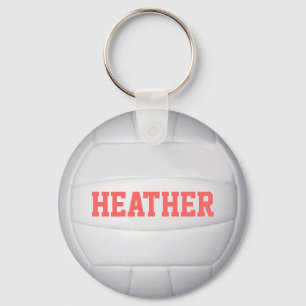 Personalized Volleyball Keychain