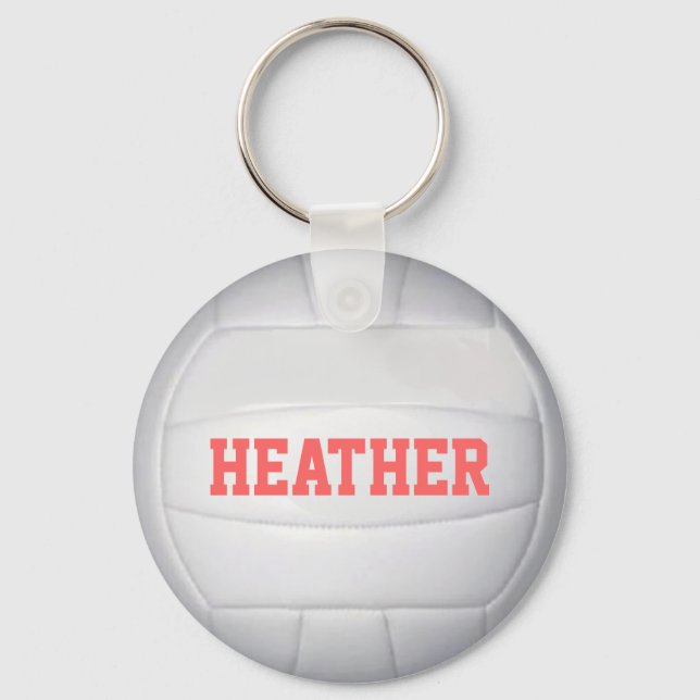 Personalized Volleyball Keychain (Front)