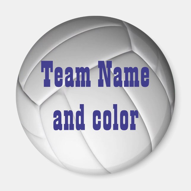 Personalized Volleyball Magnet (Front)