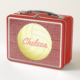 Personalized Volleyball On-Field Metal Lunchbox