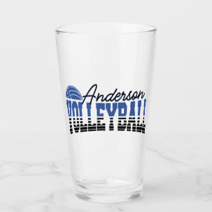 Personalized Volleyball Player ADD NAME Team Champ Glass