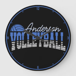 Personalized Volleyball Player ADD NAME Team Champ Large Clock