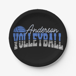 Personalized Volleyball Player ADD NAME Team Champ Paper Plate