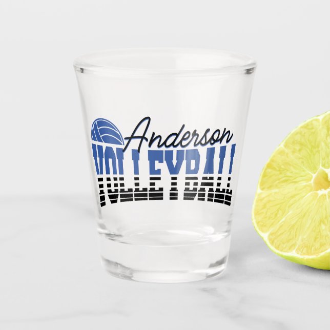Personalized Volleyball Player ADD NAME Team Champ Shot Glass (Front)