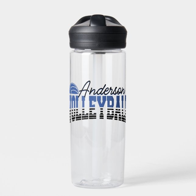 Personalized Volleyball Player ADD NAME Team Champ Water Bottle (Front)
