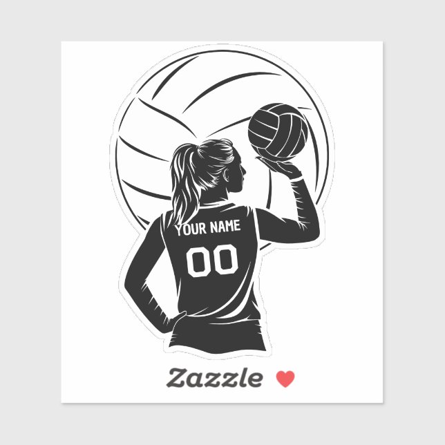 Personalized Volleyball Player Custom Name & Numbe (Sheet)