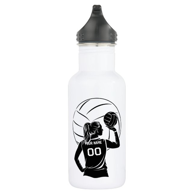 Personalized Volleyball Player Custom Name, Number 532 Ml Water Bottle (Right)