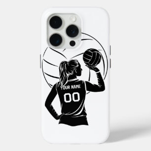 Personalized Volleyball Player Custom Name, Number iPhone 15 Pro Case