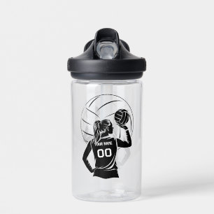 Personalized Volleyball Player Custom Name, Number Water Bottle