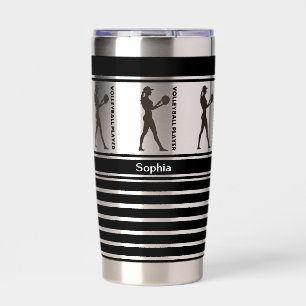 Personalized Volleyball Player Girl Insulated Tumbler
