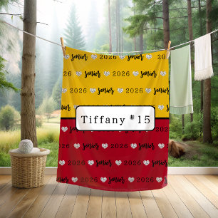 Personalized Volleyball Senior name and number Fleece Blanket