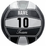 Personalized Volleyball Sport Lover Photo Sculpture Keychain<br><div class="desc">Volleyball illustration with custom name. Insert number and team. Elegant black and white,  art by José Ricardo</div>