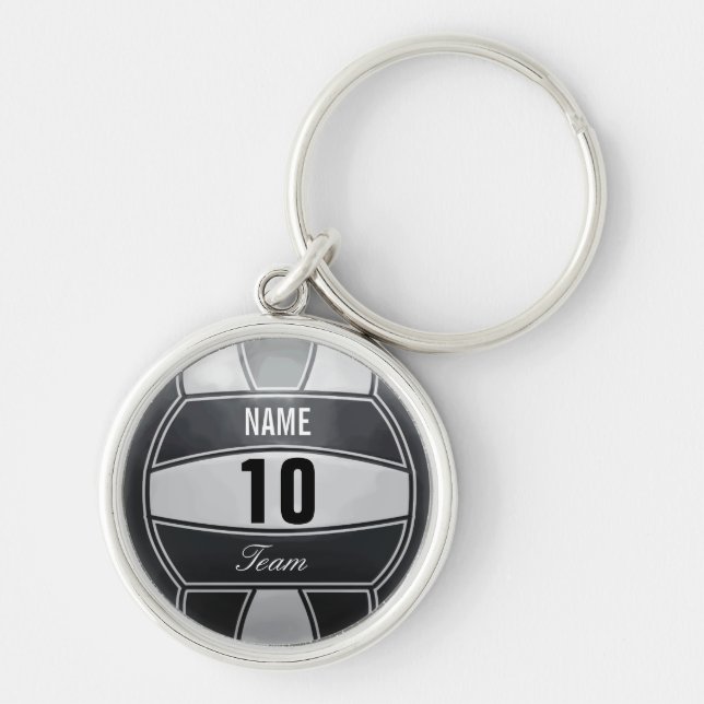 Personalized Volleyball Team Keychain (Front)