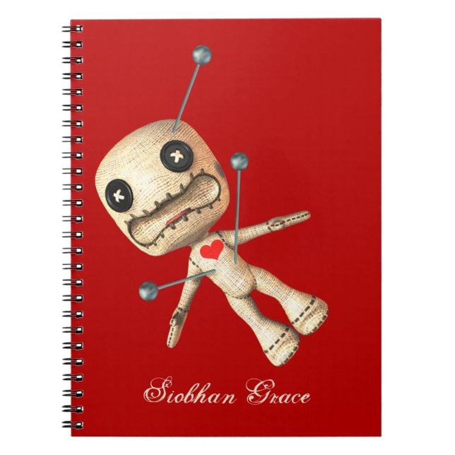 Personalized Voodoo Doll And Pins Notebook (Front)