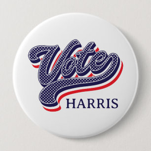 Personalized Vote Election Stars and Stripes 4 Inch Round Button