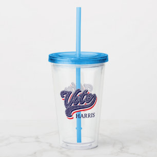 Personalized Vote Election Stars and Stripes Acrylic Tumbler