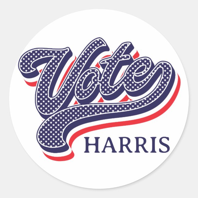 Personalized Vote Election Stars and Stripes  Classic Round Sticker (Front)