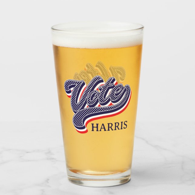 Personalized Vote Election Stars and Stripes  Glass (Front Filled)