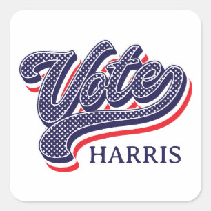 Personalized Vote Election Stars and Stripes Square Sticker
