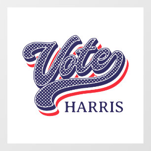 Personalized Vote Election Stars and Stripes Window Cling