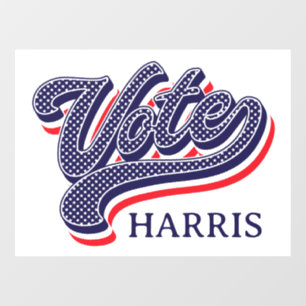 Personalized Vote Election Stars and Stripes  Window Cling