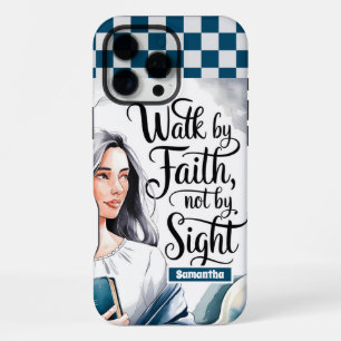 Personalized Walk By Faith Christian Women iPhone 16 Pro Max Case