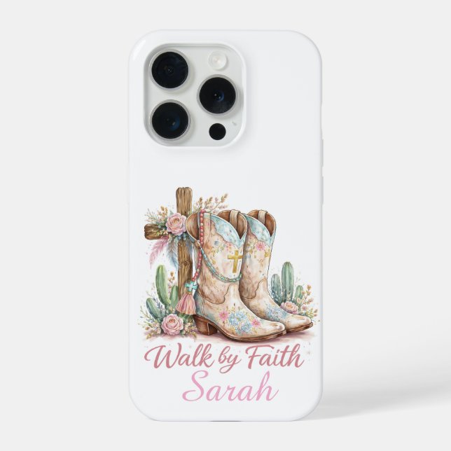 Personalized Walk By Faith iPhone Case (Back)