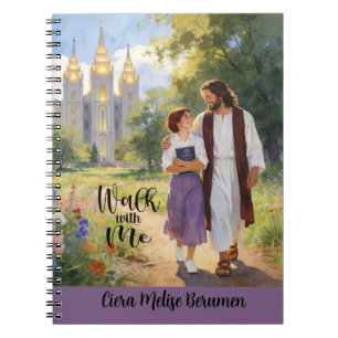Personalized 'Walk with Me' Christian LDS Journal5 Notebook