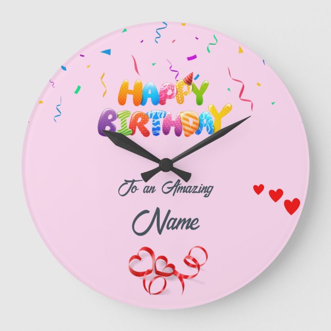 Personalized Wall Clock – Unique Birthday Gift (Front)