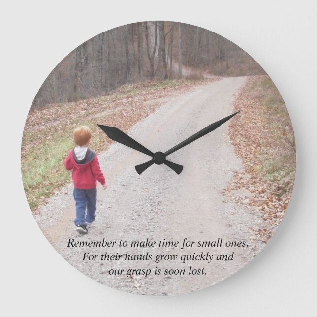 Personalized Wall clock with your photos and text (Front)