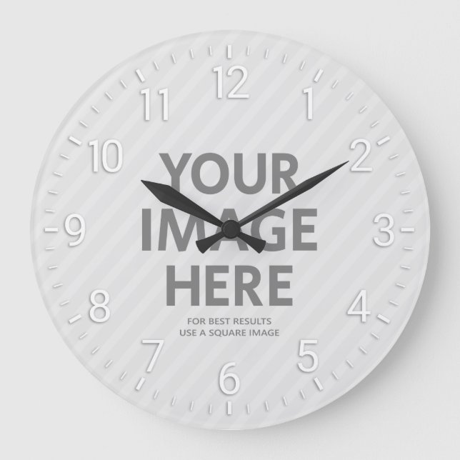 Personalized Wall Clocks Custom Big Round Photo (Front)