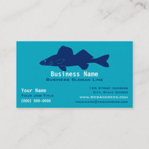 Personalized Walleye Fishing Guide / Charter  Business Card