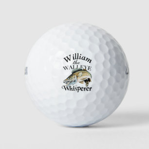 Personalized Walleye Whisperer Fisherman Golf Balls
