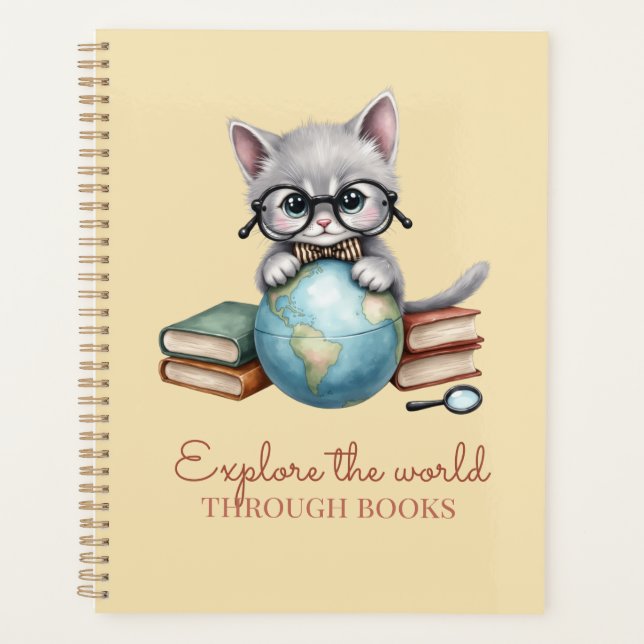 Personalized "Wander Cat" Academic Planner (Front)