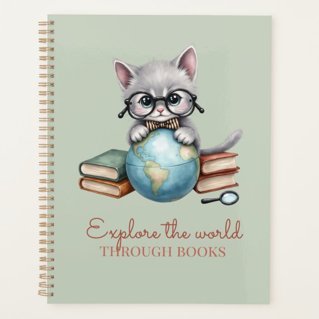 Personalized "Wander Cat" Academic Planner (Front)